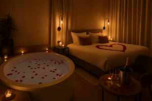 Love room PACA avec jacuzzi privatif et décoration romantique pour un week-end en Provence